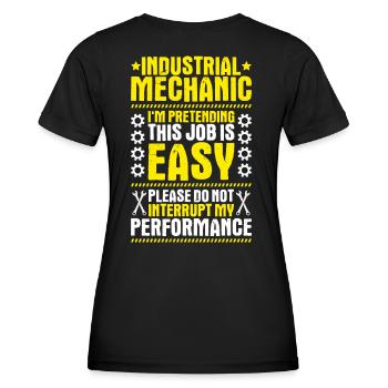 Industriemechaniker Industrial Mechanic - Frauen Funktions-T-Shirt - Schwarz - Hinten - AI Model Female 172 light (172cm)