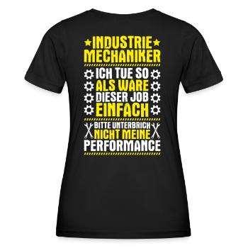 Industriemechaniker Industrial Mechanic - Frauen Funktions-T-Shirt - Schwarz - Hinten - AI Model Female 172 light (172cm)