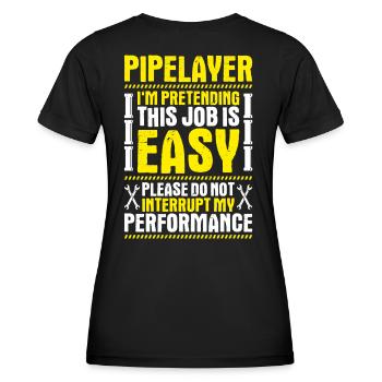Pipeline Constructor Pipeline Construction Pipelayer - Women's Functional T-Shirt - black - Back - AI Model Female 172 light (172cm)