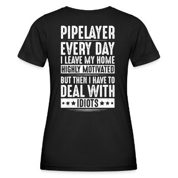 Pipeline Constructor Pipeline Construction Pipelayer - Women's Functional T-Shirt - black - Back - AI Model Female 172 light (172cm)