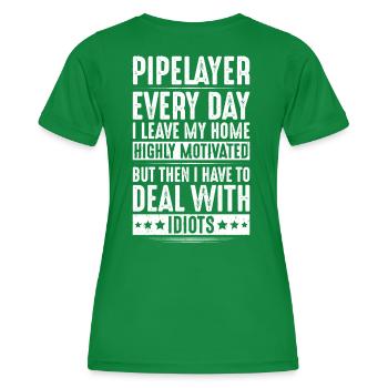 Constructeur de pipelines Construction de pipelines Pipelayer - T-shirt sport Femme - vert - Dos - AI Model Female 172 dark (172cm)