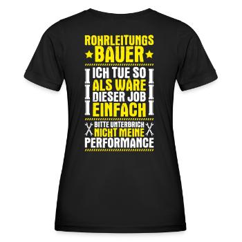 Rohrleitungsbauer Rohrleitungsbau Pipelayer - Frauen Funktions-T-Shirt - Schwarz - Hinten - AI Model Female 172 light (172cm)