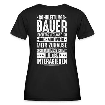 Rohrleitungsbauer Rohrleitungsbau Pipelayer - Frauen Funktions-T-Shirt - Schwarz - Hinten - AI Model Female 172 light (172cm)