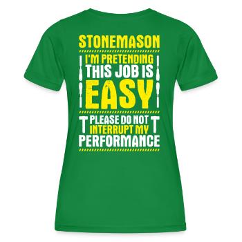Steinmetz Steinbildhauer Tailleur de pierre Maçon - T-shirt sport Femme - vert - Dos - AI Model Female 172 dark (172cm)