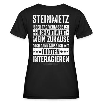 Steinmetz Steinbildhauer Stonemason Stone Mason - Frauen Funktions-T-Shirt - Schwarz - Hinten - AI Model Female 172 light (172cm)