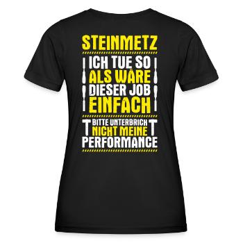 Steinmetz Steinbildhauer Stonemason Stone Mason - Frauen Funktions-T-Shirt - Schwarz - Hinten - AI Model Female 172 light (172cm)