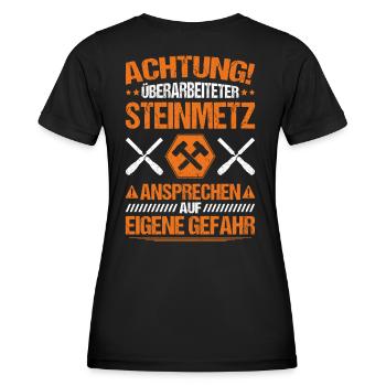 Steinmetz Steinbildhauer Stonemason Stone Mason - Frauen Funktions-T-Shirt - Schwarz - Hinten - AI Model Female 172 light (172cm)