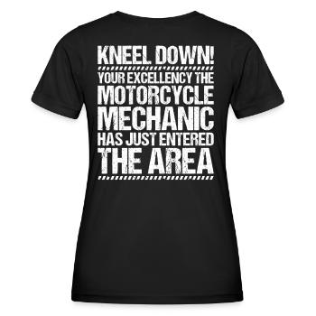 Zweiradmechatroniker Motorrad Motorcycle Mechanic - Frauen Funktions-T-Shirt - Schwarz - Hinten - AI Model Female 172 light (172cm)
