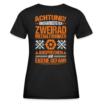 Zweiradmechatroniker Motorrad Motorcycle Mechanic - Frauen Funktions-T-Shirt - Schwarz - Hinten - AI Model Female 172 light (172cm)