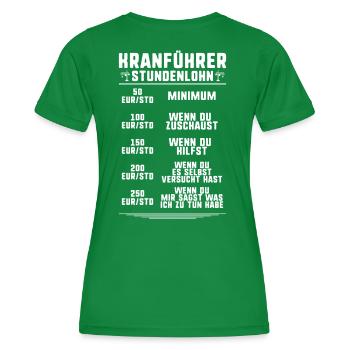 Kranführer Kranfahrer Kran Crane Operator - Frauen Funktions-T-Shirt - Kelly Green - Hinten - AI Model Female 172 dark (172cm)