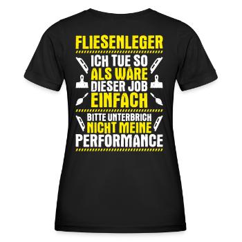 Fliesenleger Plattenleger Mosaikleger Floor Tiler - Frauen Funktions-T-Shirt - Schwarz - Hinten - AI Model Female 172 light (172cm)