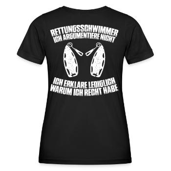 Rettungsschwimmer Wasserrettung Lifesaver - Frauen Funktions-T-Shirt - Schwarz - Hinten - AI Model Female 172 light (172cm)