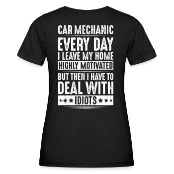 Ingénieur en mécatronique automobile Mécanicien automobile Mécanicien automobile - T-shirt sport Femme - noir - Dos - AI Model Female 172 light (172cm)