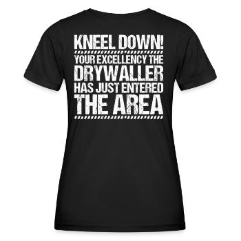 Drywall fitter Drywaller - Women's Functional T-Shirt - black - Back - AI Model Female 172 light (172cm)