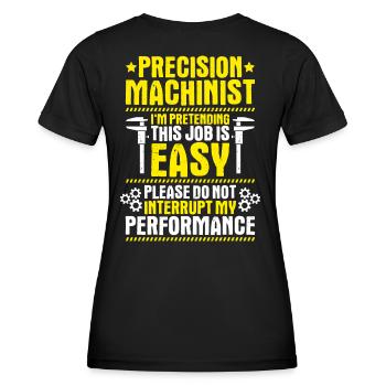 Precision mechanic Precision Machinist - Women's Functional T-Shirt - black - Back - AI Model Female 172 light (172cm)
