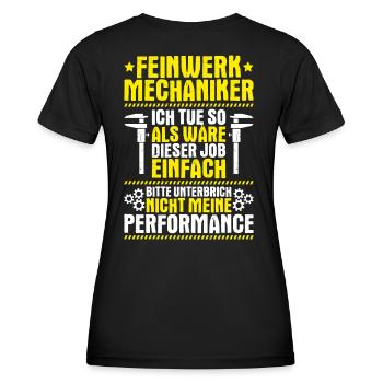 Feinwerkmechaniker Precision Machinist - Frauen Funktions-T-Shirt - Schwarz - Hinten - AI Model Female 172 light (172cm)