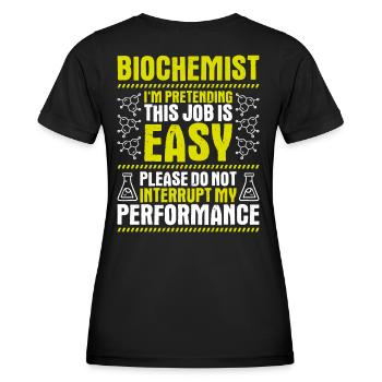 Biochemiker Biochemie Biochemistry Biochemist - Frauen Funktions-T-Shirt - Schwarz - Hinten - AI Model Female 172 light (172cm)
