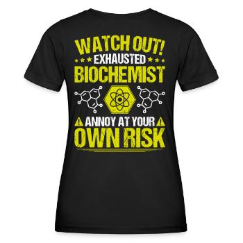Biochemiker Biochemie Biochemistry Biochemist - Frauen Funktions-T-Shirt - Schwarz - Hinten - AI Model Female 172 light (172cm)