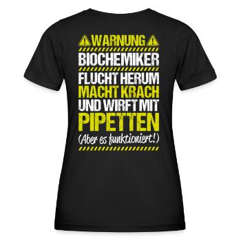 Biochemiker Biochemie Biochemistry Biochemist - Frauen Funktions-T-Shirt - Schwarz - Hinten - AI Model Female 172 light (172cm)