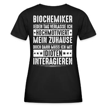 Biochemiker Biochemie Biochemistry Biochemist - Frauen Funktions-T-Shirt - Schwarz - Hinten - AI Model Female 172 light (172cm)
