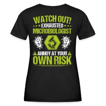 Microbiology Microbiologist Biology Biologist - Women's Functional T-Shirt - black - Back - AI Model Female 172 light (172cm)