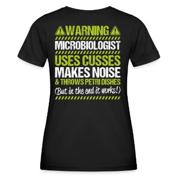 Microbiology Microbiologist Biology Biologist - Women's Functional T-Shirt - black - Back - AI Model Female 172 light (172cm)