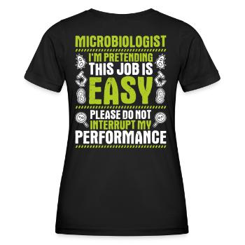 Microbiology Microbiologist Biology Biologist - Women's Functional T-Shirt - black - Back - AI Model Female 172 light (172cm)