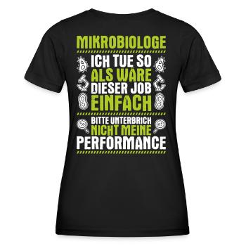 Mikrobiologie Mikrobiologe Biologie Biologe - Frauen Funktions-T-Shirt - Schwarz - Hinten - AI Model Female 172 light (172cm)