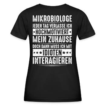 Mikrobiologie Mikrobiologe Biologie Biologe - Frauen Funktions-T-Shirt - Schwarz - Hinten - AI Model Female 172 light (172cm)