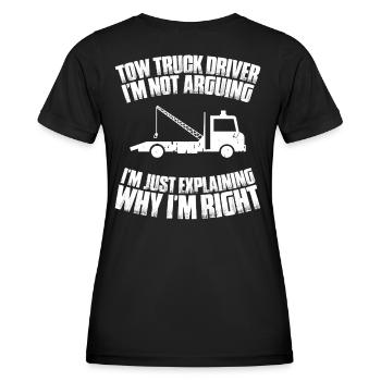 Conducteur de dépanneuse de service - T-shirt sport Femme - noir - Dos - AI Model Female 172 light (172cm)