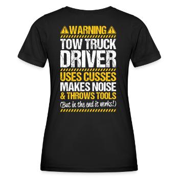 Conducteur de dépanneuse de service - T-shirt sport Femme - noir - Dos - AI Model Female 172 light (172cm)