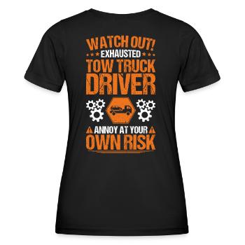 Conducteur de dépanneuse de service - T-shirt sport Femme - noir - Dos - AI Model Female 172 light (172cm)
