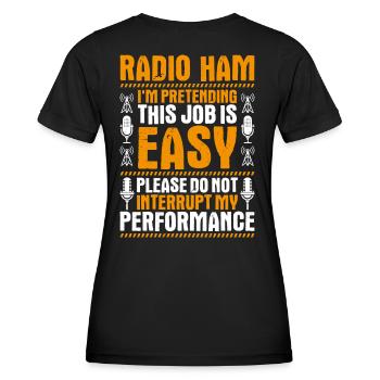 Amateurfunker Amateurfunk Radio Ham Amateur Radio - T-shirt sport Femme - noir - Dos - AI Model Female 172 light (172cm)