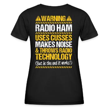 Amateurfunker Amateurfunk Radio Ham Amateur Radio - T-shirt sport Femme - noir - Dos - AI Model Female 172 light (172cm)