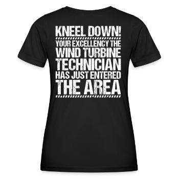 Service Technician Wind Turbines Wind Energy - Women's Functional T-Shirt - black - Back - AI Model Female 172 light (172cm)
