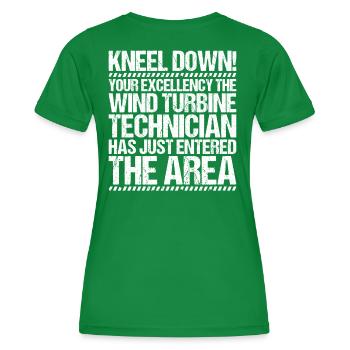 Service Technician Wind Turbines Wind Energy - Women's Functional T-Shirt - kelly green - Back - AI Model Female 172 dark (172cm)