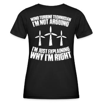 Service Technician Wind Turbines Wind Energy - Women's Functional T-Shirt - black - Back - AI Model Female 172 light (172cm)