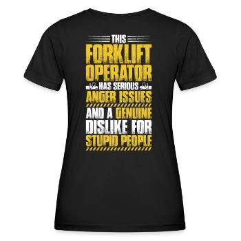 Forklift Driver Forklift Operator - Women's Functional T-Shirt - black - Back - AI Model Female 172 light (172cm)