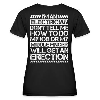 Électricien électronique Électricien monteur de lignes - T-shirt sport Femme - noir - Dos - AI Model Female 172 light (172cm)