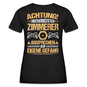 Zimmerer Zimmermann Zimmerei Carpenter Carpentry - Frauen Funktions-T-Shirt - Schwarz - Hinten - AI Model Female 172 light (172cm)
