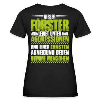 Förster Forstwirtschaft Forester Waldarbeiter Wald - Frauen Funktions-T-Shirt - Schwarz - Hinten - AI Model Female 172 light (172cm)