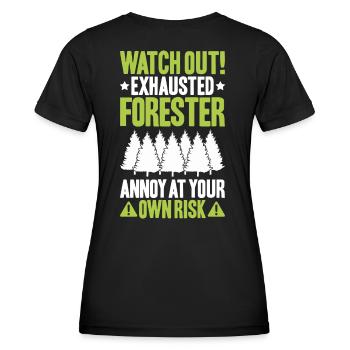 Forester Forestry Forester Forest workers Forest - Women's Functional T-Shirt - black - Back - AI Model Female 172 light (172cm)