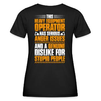 Baggerfahrer Baggerführer Heavy Equipment Operator - Frauen Funktions-T-Shirt - Schwarz - Hinten - AI Model Female 172 light (172cm)