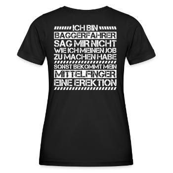 Baggerfahrer Baggerführer Heavy Equipment Operator - Frauen Funktions-T-Shirt - Schwarz - Hinten - AI Model Female 172 light (172cm)