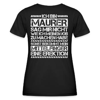 Maurer Maurermeister Mauerwerk Bricklayer Mason - Frauen Funktions-T-Shirt - Schwarz - Hinten - AI Model Female 172 light (172cm)