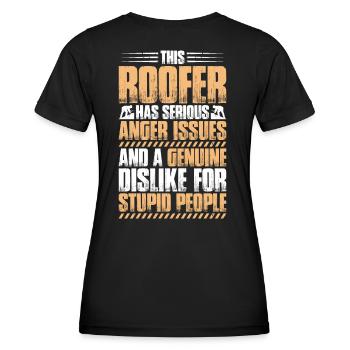 Roofer Roofing Roofing Roofing Roofers Roofing - Women's Functional T-Shirt - black - Back - AI Model Female 172 light (172cm)