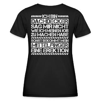 Dachdecker Dachdeckerei Dachdecken Roofer Roofing - Frauen Funktions-T-Shirt - Schwarz - Hinten - AI Model Female 172 light (172cm)