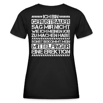 Gerüstbauer Gerüstbau Gerüstmonteur Scaffolder - Frauen Funktions-T-Shirt - Schwarz - Hinten - AI Model Female 172 light (172cm)