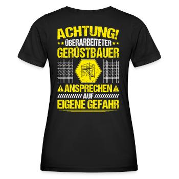 Gerüstbauer Gerüstbau Gerüstmonteur Scaffolder - Frauen Funktions-T-Shirt - Schwarz - Hinten - AI Model Female 172 light (172cm)