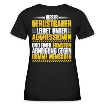 Gerüstbauer Gerüstbau Gerüstmonteur Scaffolder - Frauen Funktions-T-Shirt - Schwarz - Hinten - AI Model Female 172 light (172cm)